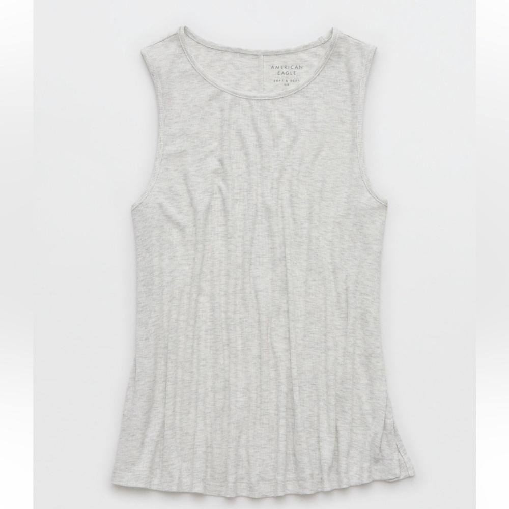 NWT AE Soft & Sexy Swing Tank Top Heather Gray XL